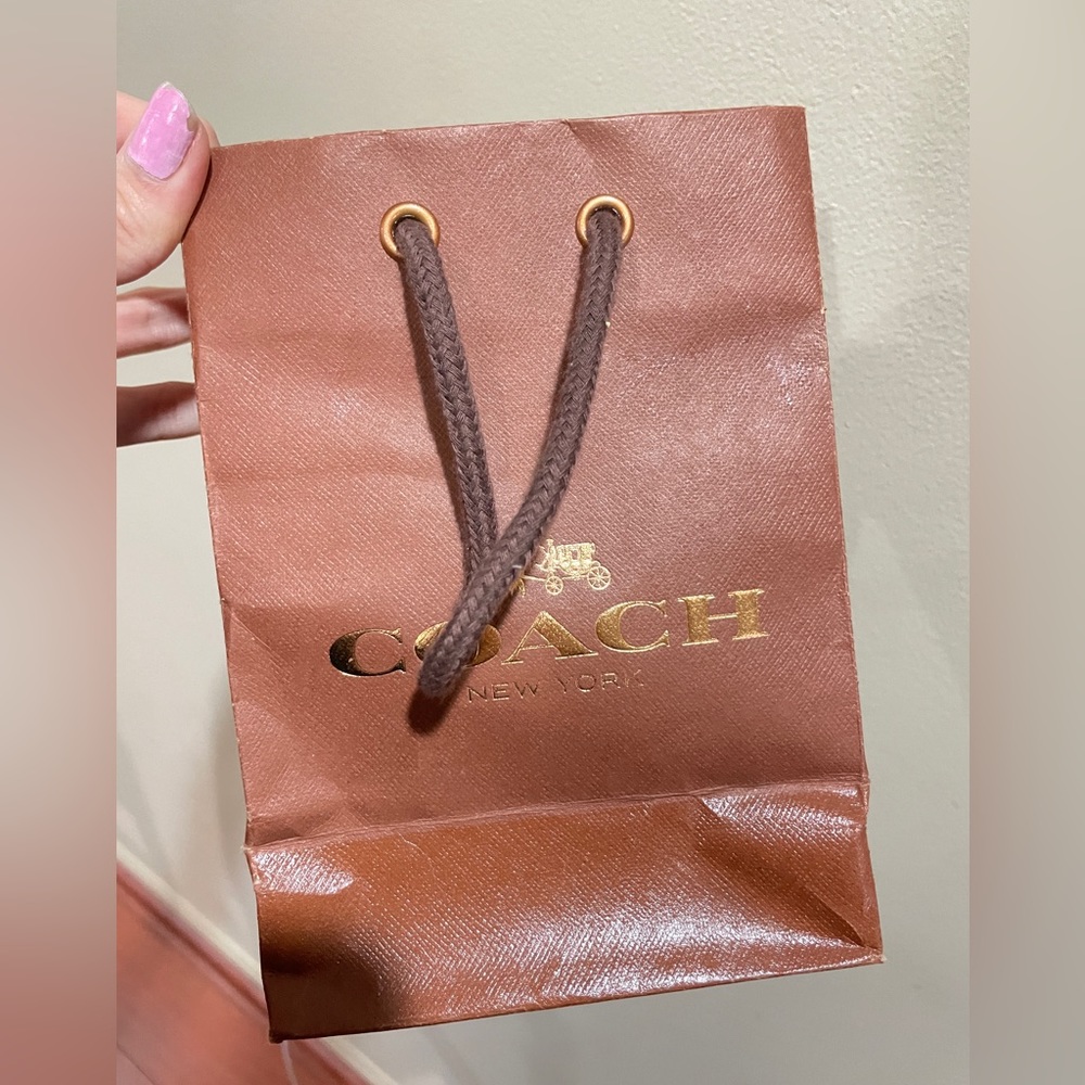 Coach Brown Mini Shopping Gift Bag